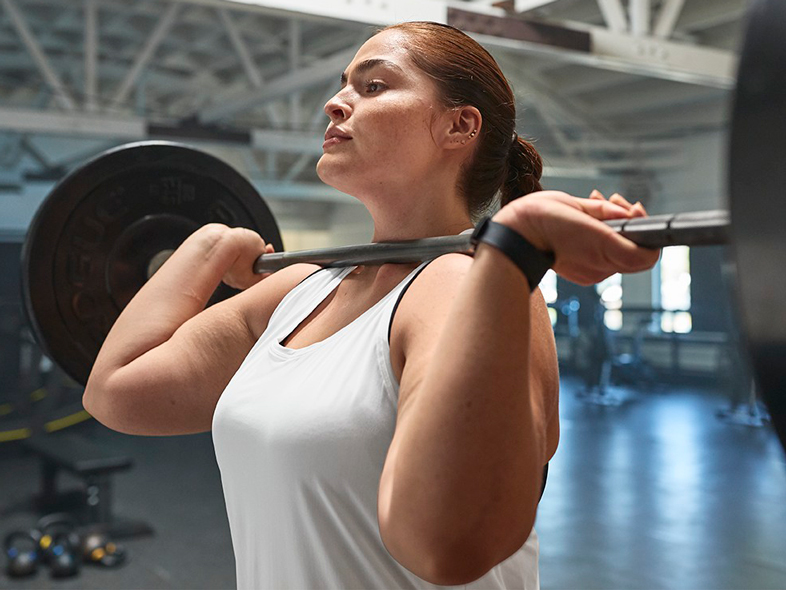 Woman lifting weights